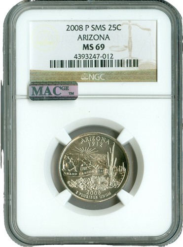 2008 CANADA 25c POPPY COLORIZED NGC MS67 QUARTER 1918