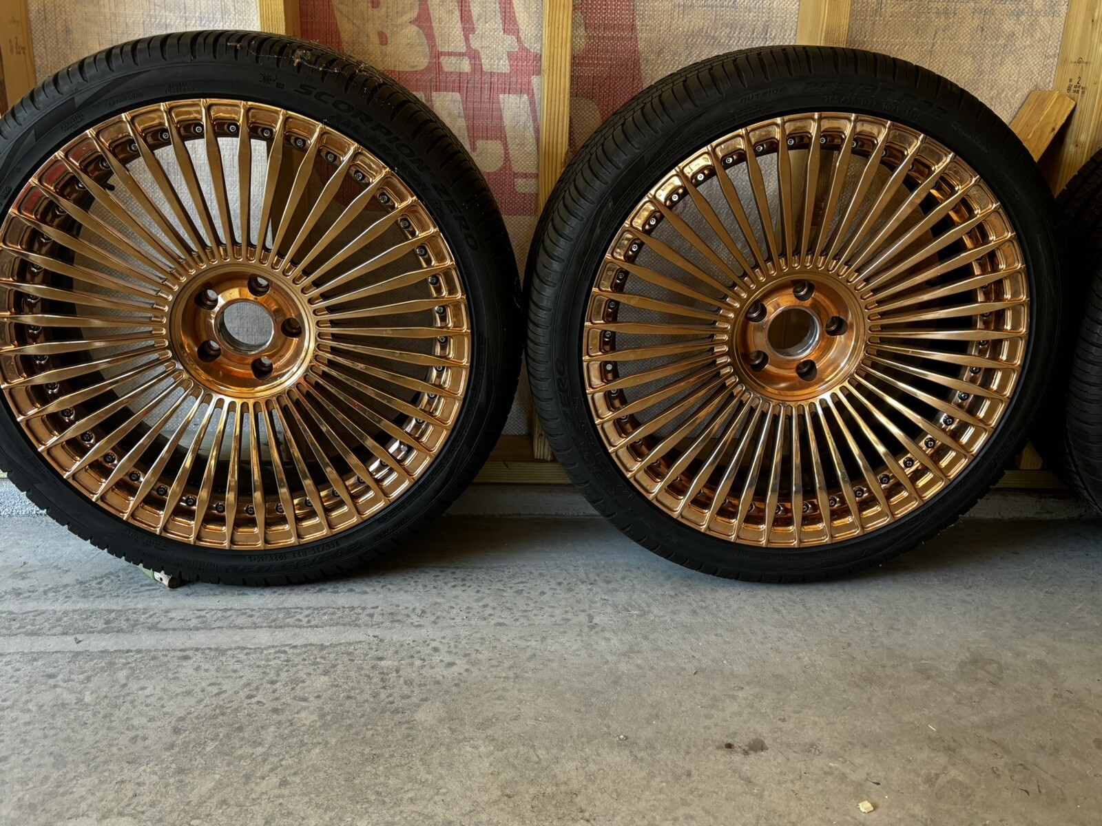 AG Luxury Rose gold 3 Piece Wheels And Tires 22 Rolls Royce Wraith 2014-2019