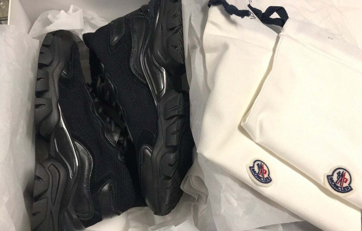 Moncler Leave No Trace High Top Men's Black Sneakers Shoes Moncler Leave No Trace High Top Men's Black Sneakers Shoes