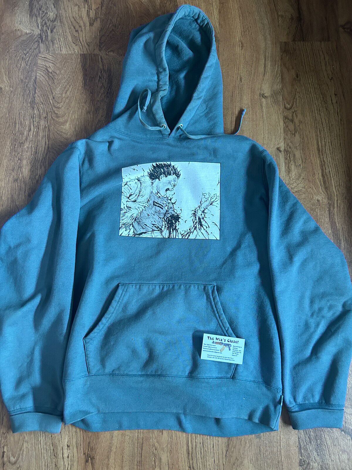 Supreme Akira Arm Hooded Sweatshirt Hoodie FW17 - SLATE