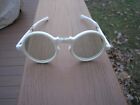 Vintage white round Tutti Frutti Limone folding glasses