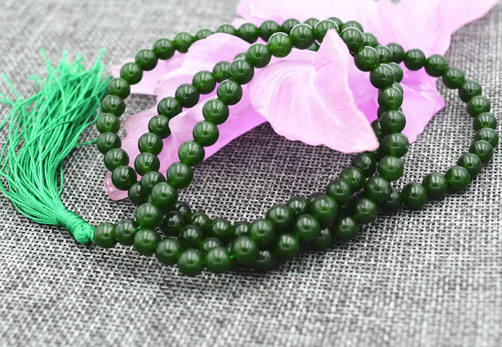 Emerald mala sale beads