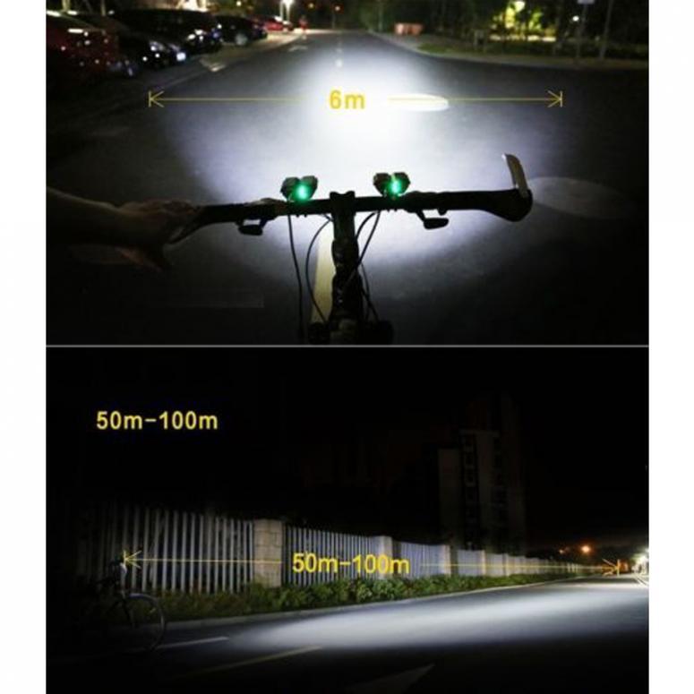 300LM 3x LED 4-Mode Bicycle Head Light Bicycle USB Headlamp Bike Lights
