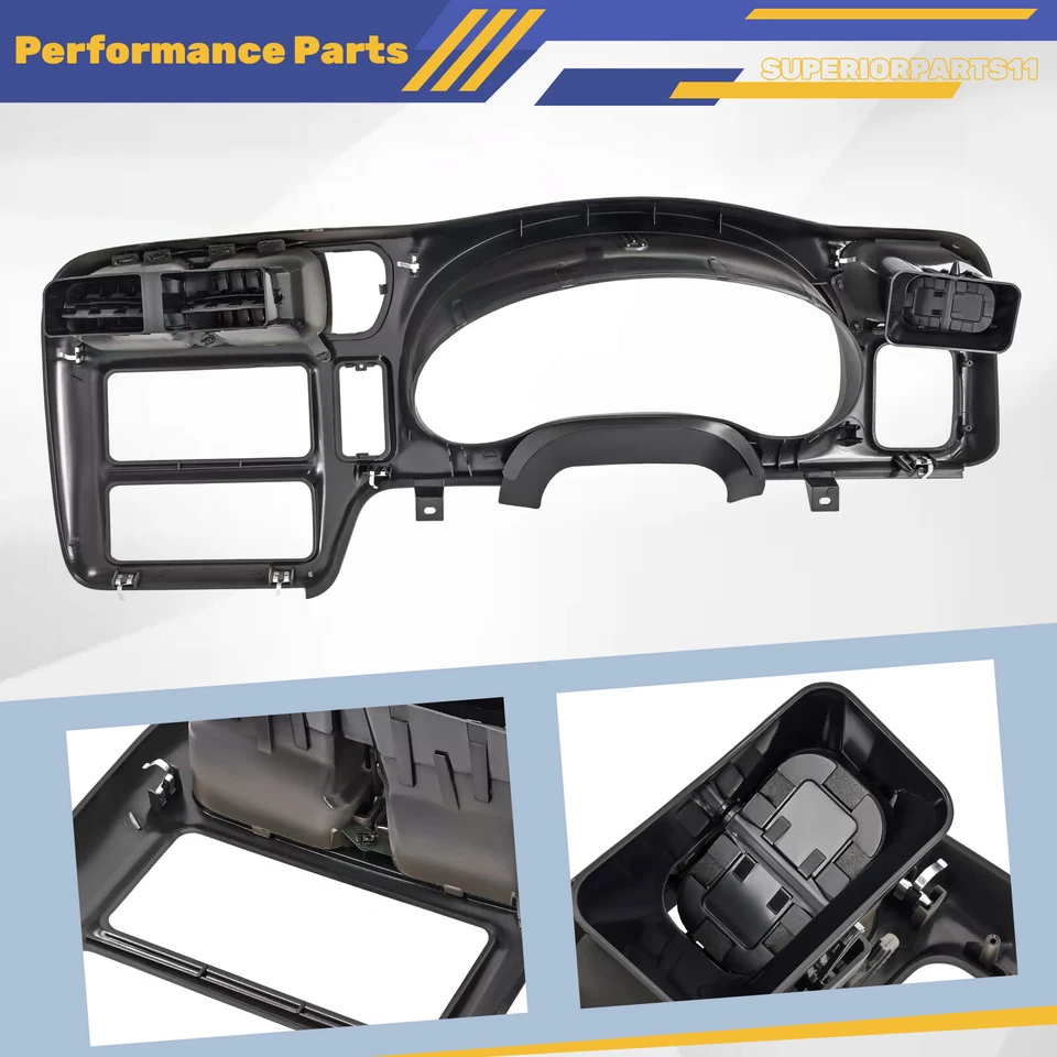 Fit For 1998-2005 S10 Jimmy Cluster Blazer Radio Dash Bezel Trim Cover Tan - Image 4 of 4