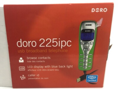 Doro 225IPC USB Broadband Phone, Green, Skype