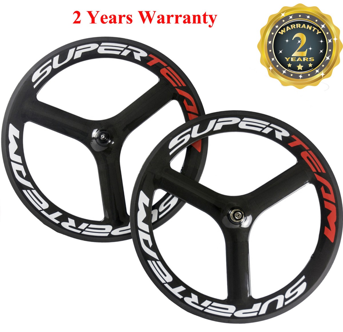 Superteam 65mm Carbon Fiber Tri Spoke Wheelset Road Bike spokes Carbon  Wheels