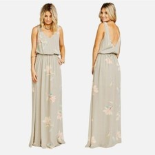 Show Me Your MuMu Kendall Maxi Dress Size Medium Lily Showers Floral Low Back