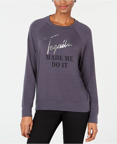 Carbon Copy Pullover Tequila Metallic Women Gray Sz S NEW NWT 298