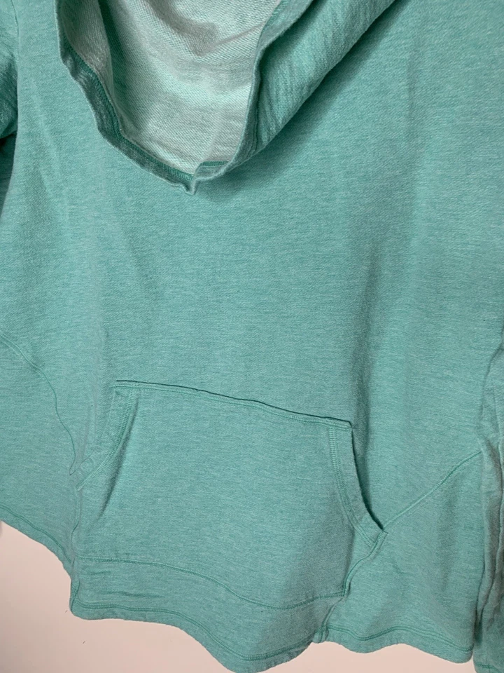 Lucy Activewear Mujer Sudadera Grande Capucha Cuello Pullover Verde Canguro Bolsillo Foto 3 de 4