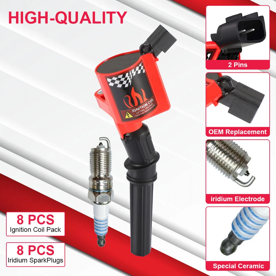 k-suzuki F150 ビンテージ 現状品 8 Ignition Coils & 8 Spark Plugs For Mercury Mountaineer 4.6