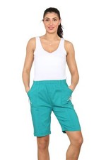 Women's Cherry Berry Shorts Cotton Blend Summer Stretchy Elasticated Shorts UK