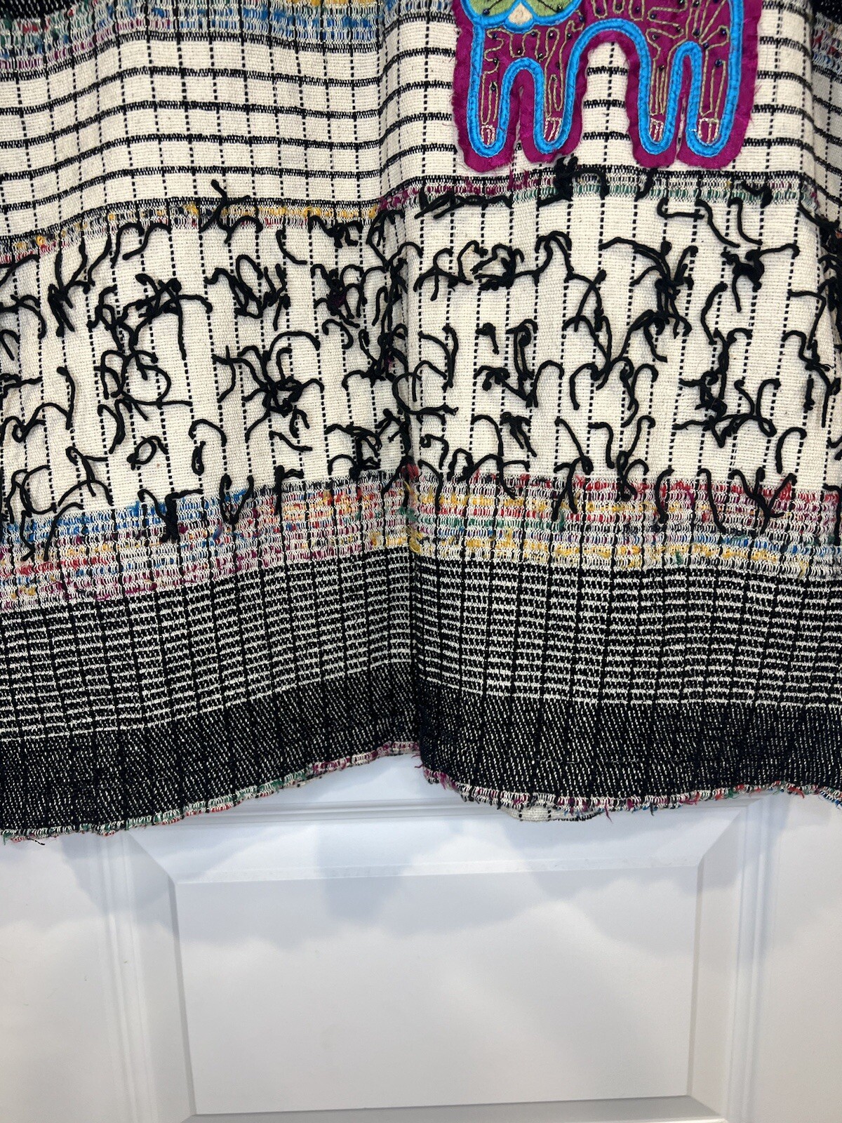 Yak Majik Jacket Size Large Patchwork Fringe Bead… - image 17