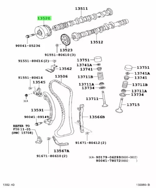 Toyota New Genuine AVANZA RUSH Sprocket Assy Camshaft Timing 13520