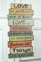 Landhaus Wandschild Holzschild Wandboard Love Shabby Vintage Retro Chic