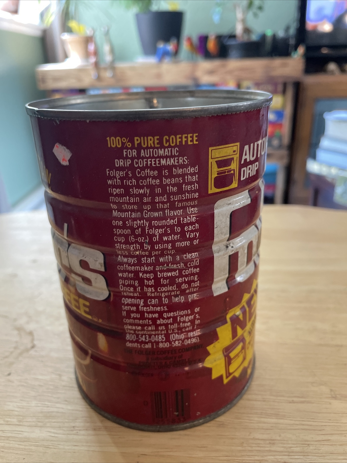 Vintage Automatic Drip Folgers Coffee Tin 16oz eBay