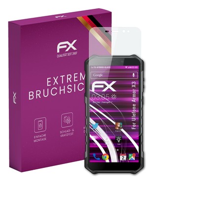 atFoliX Glasfolie für Ulefone Armor X3 Displayfolie 9H Schutzpanzer