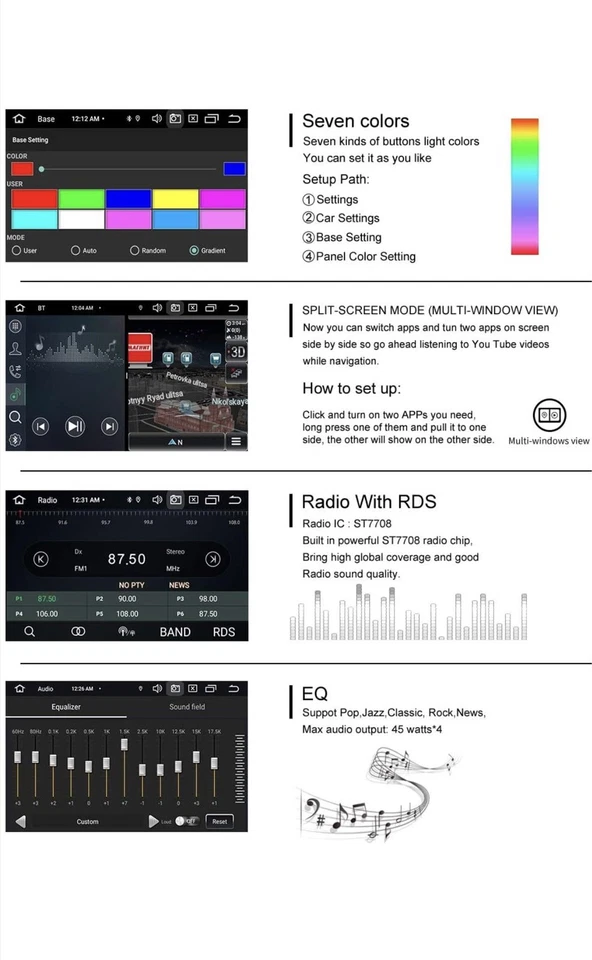 Autoradio Lettore Multimediale Per Audi A3 S3 RS3 Android 10 Octa Core 4GB/64GB - Immagine 3 di 4