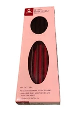 Roshco VINTAGE Set/6 Fondue Forks Stay Cool Bakelite Handles Color Coded Tops