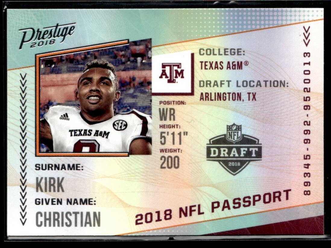 Christian Kirk Panini Prestige NFL Passport #PPCK Base