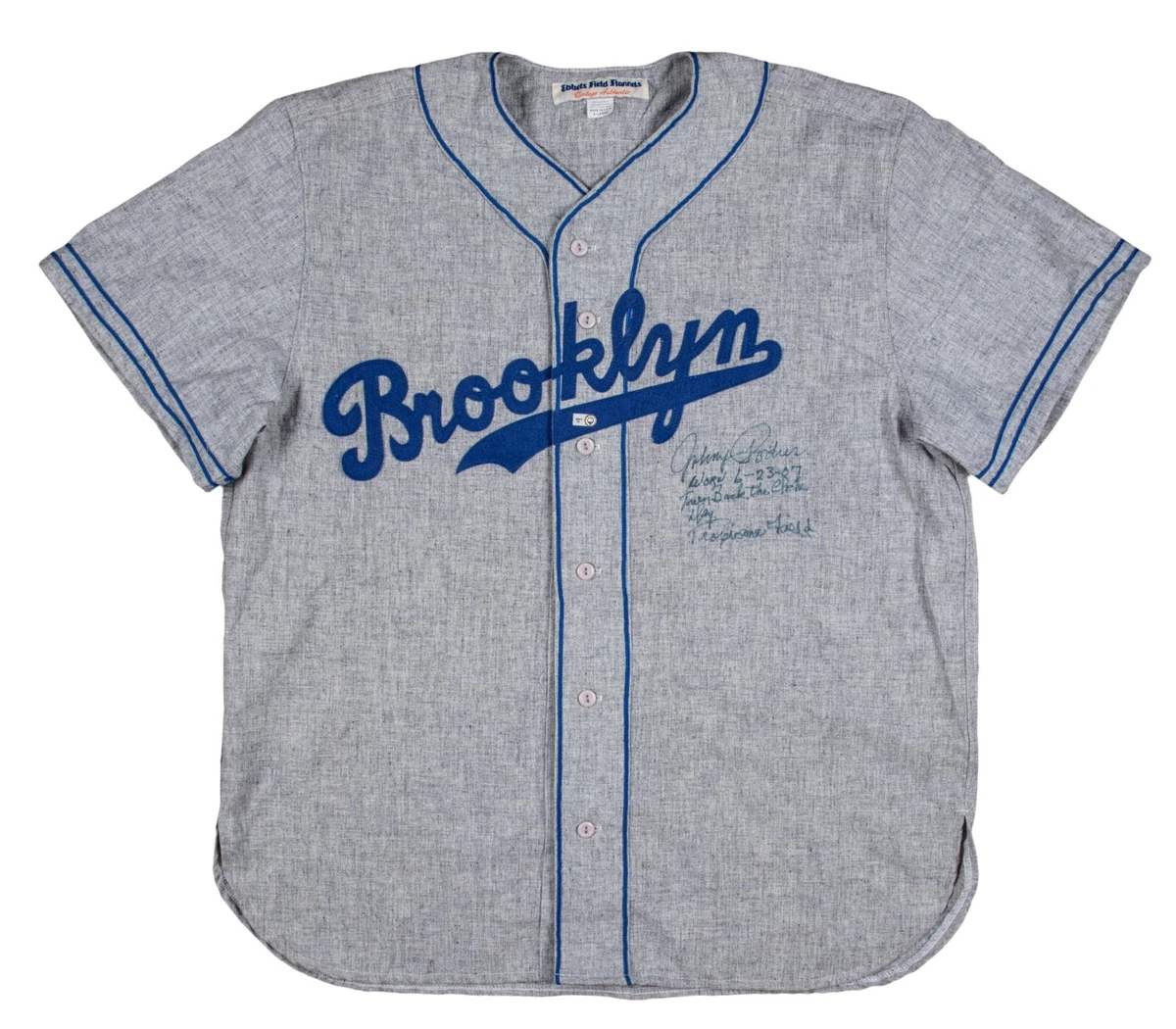 Johnny Podres Signed Game Used Brooklyn Dodgers Jersey MLB Authenticated  Holo