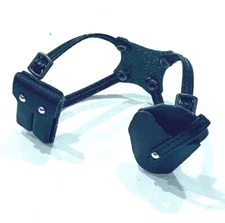 SU-GA-M-BK: 1/12 Shoulder Gun Holster for 6" Muscular Body - Black