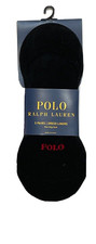 POLO Ralph Lauren socks dress liners black 3 pairs 10-13 sock size non-slip heel
