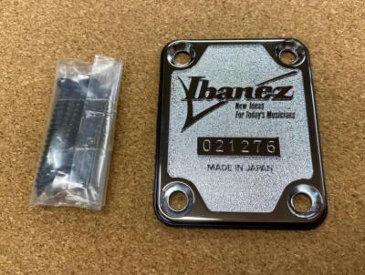 Ibanez NEU ''''Made in Japan'''' Chrom Metall hinten HALSPLATTE mit Schrauben BM Vai RG