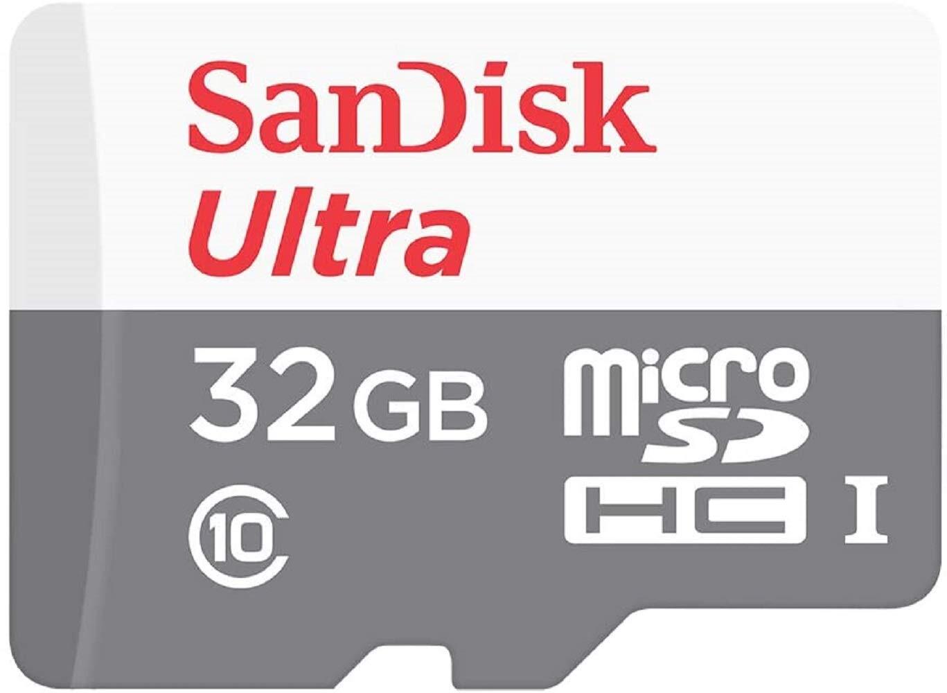 32Gb Sandisk Ultra Microsdhc + Sd Adapter 100Mb/S Clas 10 Uhs-I NUOVO
