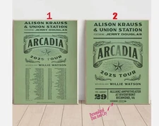Custom Alison Krauss & Union Station Tour 2025 Poster – US Concert Art