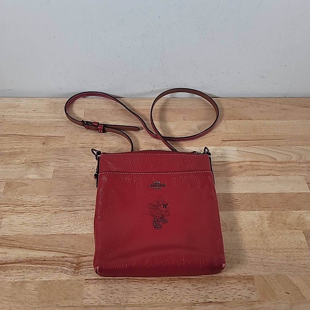 Coach x Disney Minnie Mouse Red Leather Crossbody Bag #F1880-37534