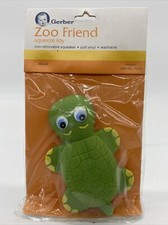 VINTAGE NOS Gerber Zoo Friend Squeeze Toys with Squeaker Turtle Baby Soft Vinyl