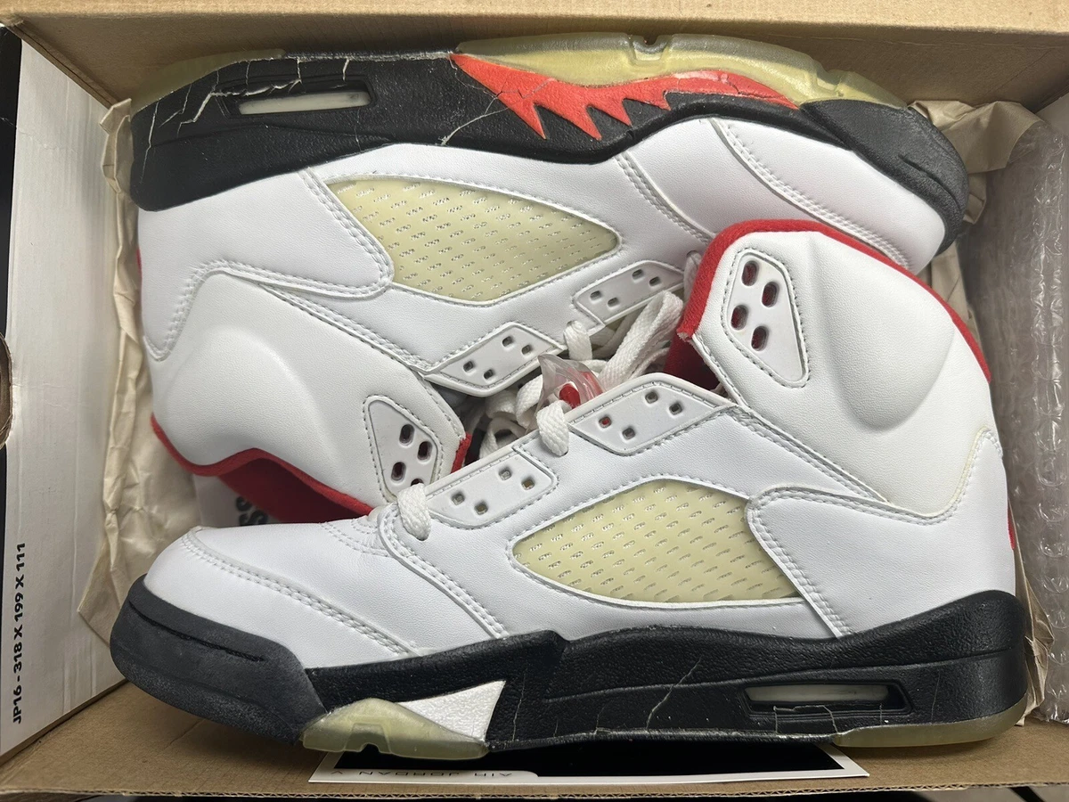 Jordan 5 fire red best sale 199