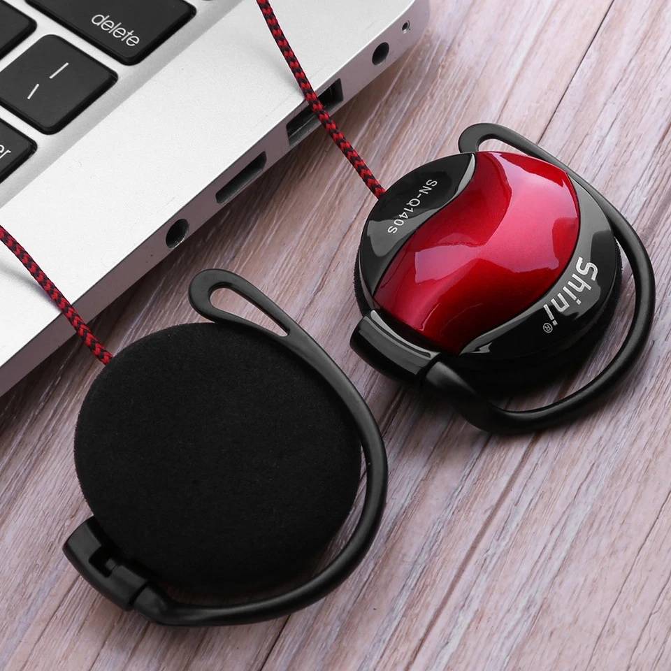 Sport-Ohrbügel gepolstert Stereo-Over-Ear-Kopfhörer Headset mit geflochtenem Kab - Bild 3 von 4