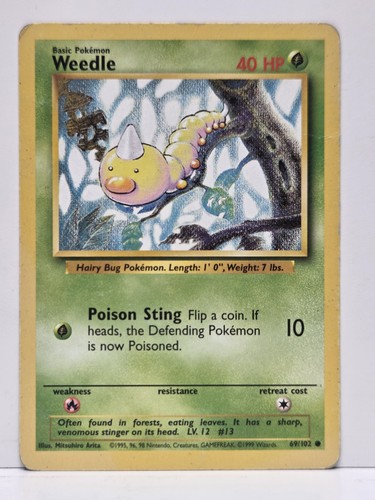 Weedle — Base Set (1st Edition,Shadowless)