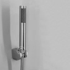 Vibrant Brushed Nickel Ellipse Round Handheld Shower Head Solid Brass Handshower