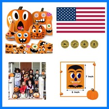 Pumpkin Decorating Kit, 24 Sheets Halloween Pumpkin Stickers Decorations Ha...