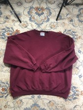 Hanes Sweatshirt Mens 3XL Red Fleece Crewneck Pullover Ultimate Cotton Solid