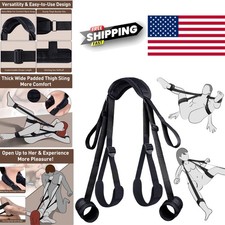 BDSM Bondage Restraint Kit with Adjustable Neck and Thigh Straps for Couples