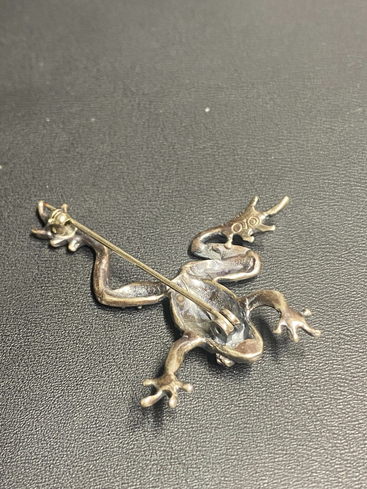 DYNAMIC 925 STERLING SILVER JUMPING FROG  BROOCH … - image 3