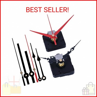 EMOON 2 Pack Silent Sweep Quartz Clock Movement Mechanism with 4 Hands, DIY Repa
