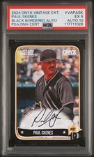 PSA 5/10 - 2024 Onyx Vintage PAUL SKENES Black Border AUTO 1/10 (1026)
