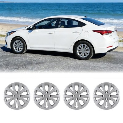 15 Inch Wheel Covers for Accord 2008-2012 Rio 2018-2023 R15 4pc Silver