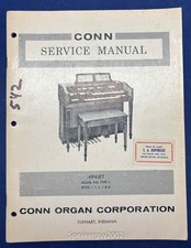 Original Conn Organ Service Manual / Minuet 542 Type 1 Style 1 3 4 5 6