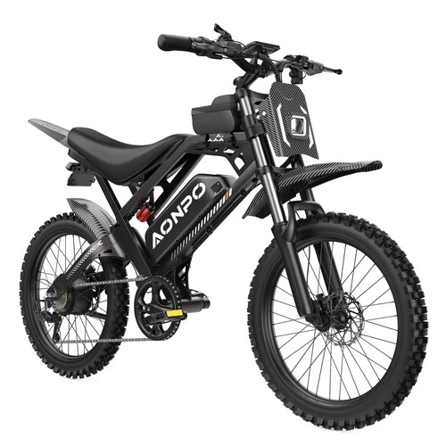 Electric Dirt Bike for Adults Mountain Motorcycle 52V 22.5AH 33MPH Speed 45Miles