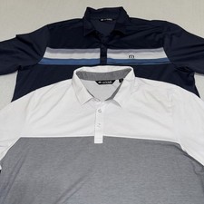 Travis Mathew Short Sleeve Golf Polo Shirt Lot Of 2 Men  s Size 2XL
