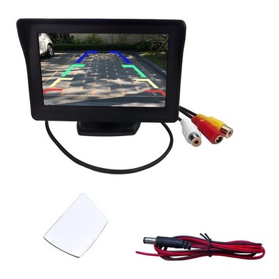 4.3 Inch TFT LCD Car Color Parking Aid System Monitor 4.6×3.45 inch, Black 