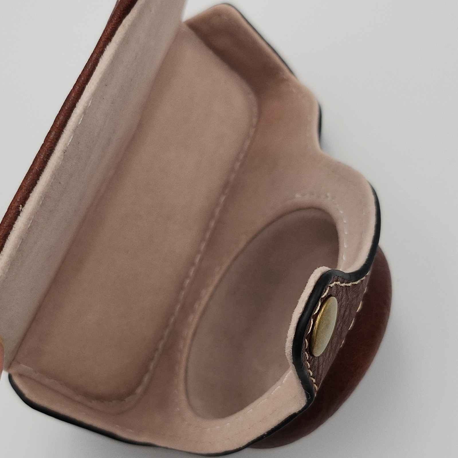 Leather Half Case for Camera Protective Cover Universal Fit Brown Colour image 4