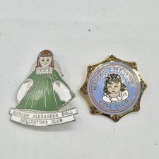 Madame Alexander Doll Club Enamel Pins Lot of 2 Collector Brooch Vintage