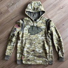 Nike Kansas City Chiefs Salute to Service Camo Hoodie Mens Medium NFL Dri-FIT