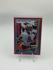 2025 Panini Donruss-Rated Rookie Emeka Egbuka #375 Optic Preview Red Wave Prizm 